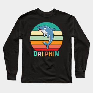 Vintage Retro Dolphin Long Sleeve T-Shirt